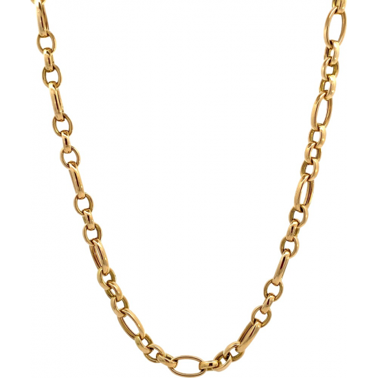 MONZARIO 1458-C GEEL 14K. GEELGOUDEN COLLIER FANTASIE JASSERON