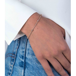 ZINZI ZIA1128R ROSE VERGULDE ZILVEREN ARMBAND BALLETJES