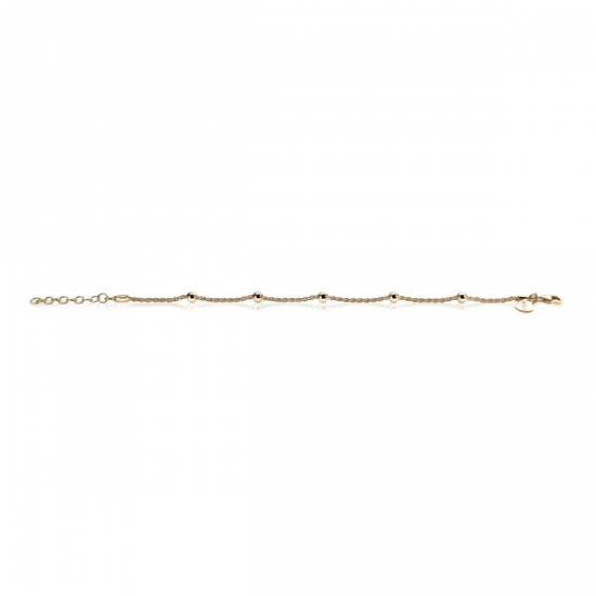 ZINZI ZIA1128R ROSE VERGULDE ZILVEREN ARMBAND BALLETJES