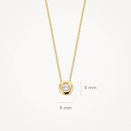 BLUSH 3114YDI GOUDEN COLLIER MET HANGER DIAMANT 0.06 CT.