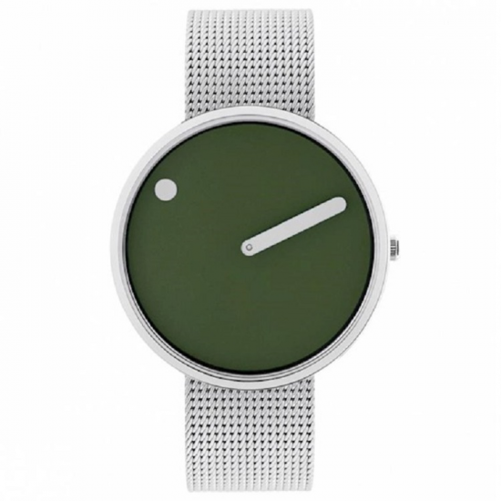 PICTO PT43396-0820 STALEN HORLOGE OLIVER GREEN/STEEL 40MM