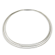 GALA DESIGN J0029 STALEN COLLIER MET ZILVEREN  ELEMENTEN TRIPPLE SQUARE