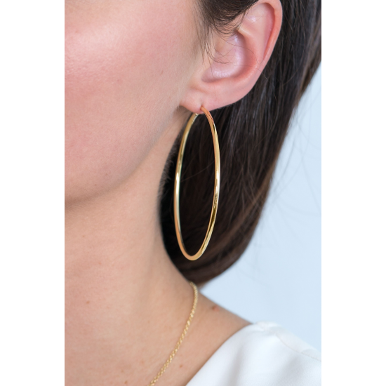 ZINZI ZIO438G ZILVER VERGULDE OORRINGEN 65 MM ZINZI ZIO438G ZILVER VERGULDE OORRINGEN 65 MM