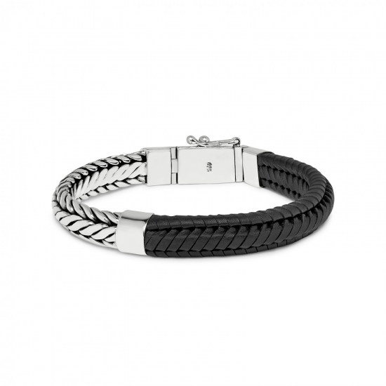SILK 193BLK ZILVEREN ARMBAND RAW COLLECTIE SILK 193BLK ZILVEREN ARMBAND RAW COLLECTIE
