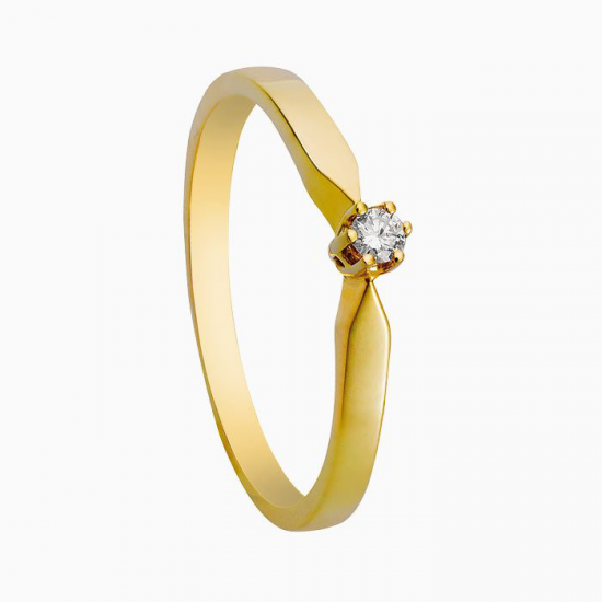 ECLAT R16-10BI 14 KARAAT GOUDEN RING SOLITAIR 0.10 CT. ECLAT R16-10BI 14 KARAAT GOUDEN RING SOLITAIR 0.10 CT.