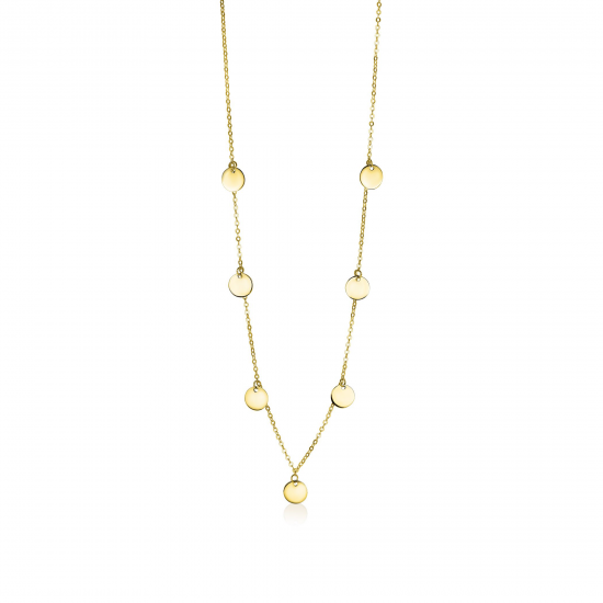 ZINZI ZGC167 GOUDEN COLLIER MET RONDE HANGERTJES