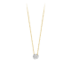 BLUSH 3077BZI GEELGOUDEN COLLIER MET WITGOUDEN HANGER ZIRKONIA