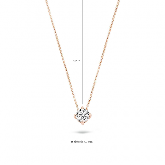 BLUSH 3057RZI ROSÉ"GOUDEN COLLIER MET ZIRKONIA HANGER