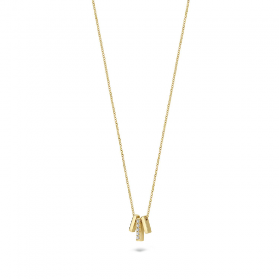 BLUSH 3122YZI GEELGOUDEN COLLIER MET HANGER ZIRKONIA