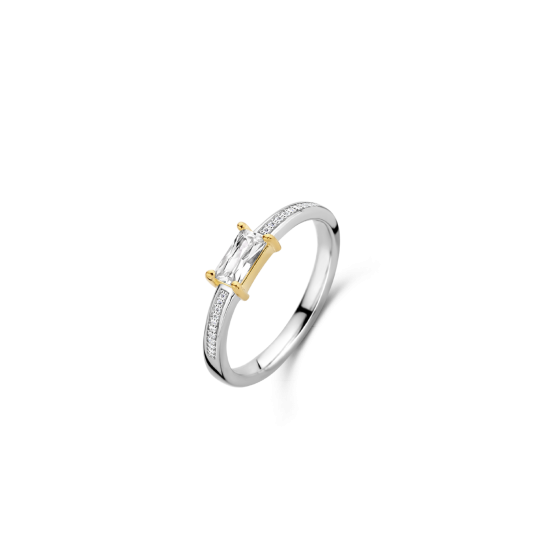 TI SENTO 12248ZY GOUD OP ZILVEREN RING MET ZIRKONIA TI SENTO 12248ZY GOUD OP ZILVEREN RING MET ZIRKONIA