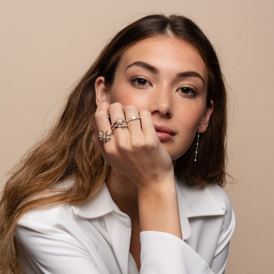 TI SENTO 12248ZY GOUD OP ZILVEREN RING MET ZIRKONIA TI SENTO 12248ZY GOUD OP ZILVEREN RING MET ZIRKONIA