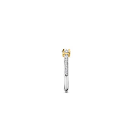 TI SENTO 12248ZY GOUD OP ZILVEREN RING MET ZIRKONIA TI SENTO 12248ZY GOUD OP ZILVEREN RING MET ZIRKONIA