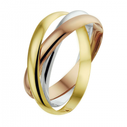 HUISCOLLECTIE 4300459 TRICOLOR GOUDEN CARTIERRING