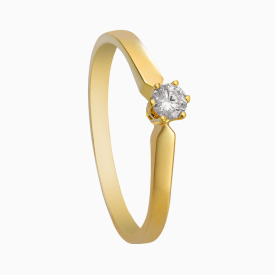 ECLAT R16-40 14 KARAAT GOUDEN SOLITAIRRING MET DIAMANT 0.40CT ECLAT R16-40 14 KARAAT GOUDEN SOLITAIRRING MET DIAMANT 0.40CT
