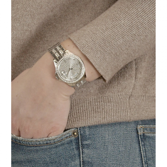 GUESS GW0254L1 DAMESHORLOGE STAAL MET ZIRKONIA LADY COMET GUESS GW0254L1 DAMESHORLOGE STAAL MET ZIRKONIA LADY COMET