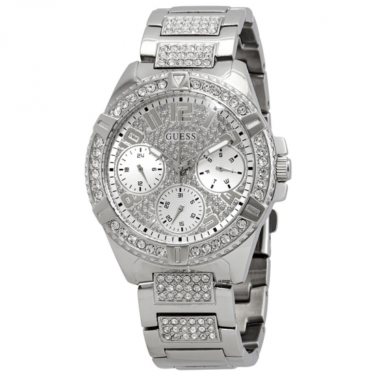 GUESS W1156L1 DAMESHORLOGE STAAL MET ZIRKONIA LADY FRONTIER