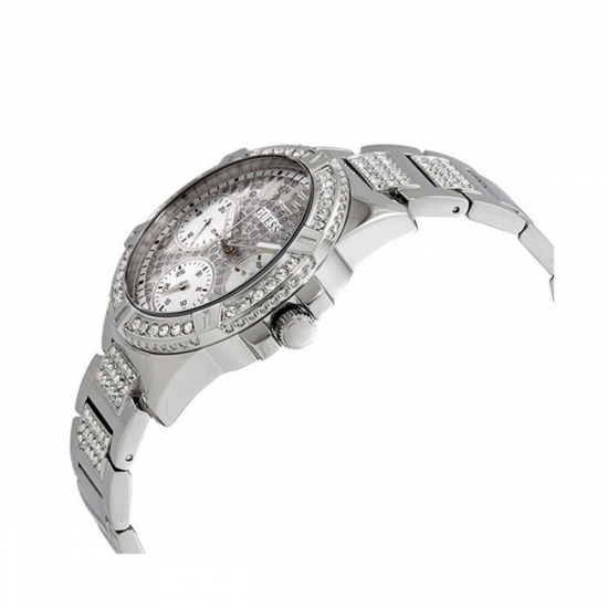 GUESS W1156L1 DAMESHORLOGE STAAL MET ZIRKONIA LADY FRONTIER