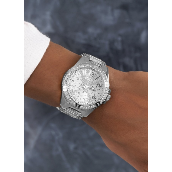 GUESS W1156L1 DAMESHORLOGE STAAL MET ZIRKONIA LADY FRONTIER