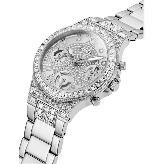 GUESS GW0320L1 DAMESHORLOGE STAAL MET ZIRKONIA MOONLIGHT