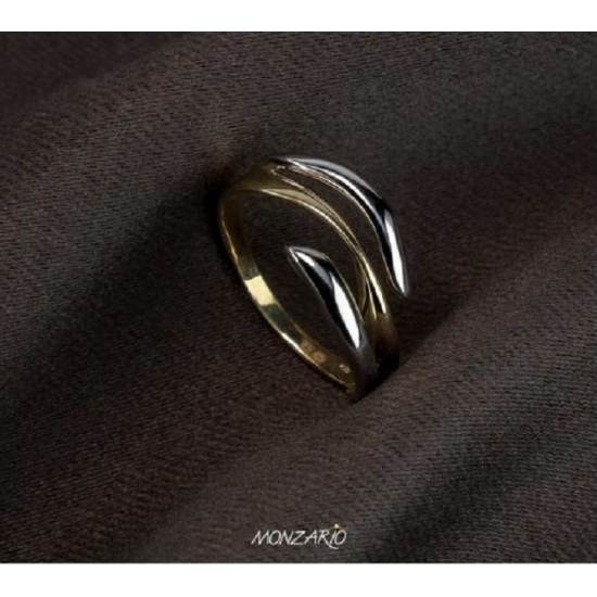 MONZARIO 873-R BIC 14K BICOLOR GOUDEN RING