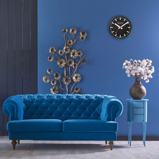 MONDAINE M990.CLOCK.64SBB WANDKLOK ZWART 25 CM. MONDAINE M990.CLOCK.64SBB WANDKLOK ZWART 25 CM.