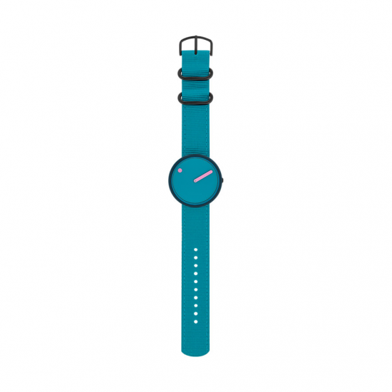 PICTO PTR44006-R007 KUNSTSTOF HORLOGE MET LAGOON BLUE KUNSTSTOF BAND OCEAN GHOST NET