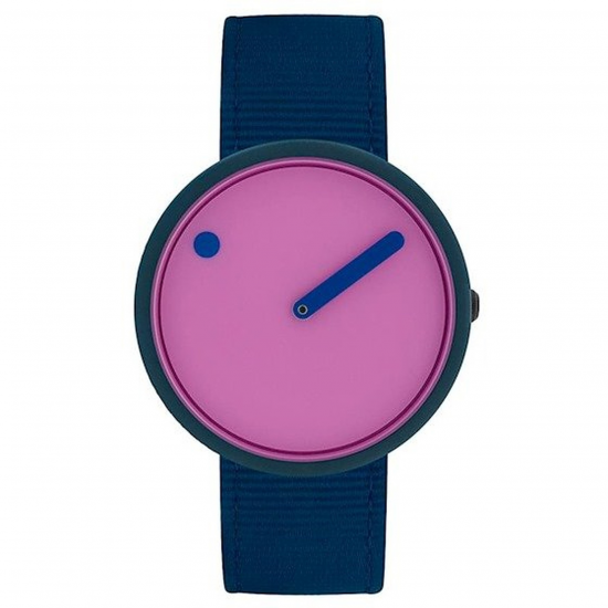 PICTO PTR44005-R001 KUNSTSTOF HORLOGE MET BLAUWE KUNSTSTOF BAND OCEAN GHOST NET PICTO PTR44005-R001 KUNSTSTOF HORLOGE MET BLAUWE KUNSTSTOF BAND OCEAN GHOST NET