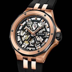 EDOX 85303 357RN NRN ROSÉ VERGULD STALEN HERENHORLOGE DELFIN MECANO AUTOMATIC