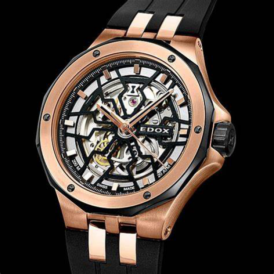 EDOX 85303 357RN NRN ROSÉ VERGULD STALEN HERENHORLOGE DELFIN MECANO AUTOMATIC EDOX 85303 357RN NRN ROSÉ VERGULD STALEN HERENHORLOGE DELFIN MECANO AUTOMATIC