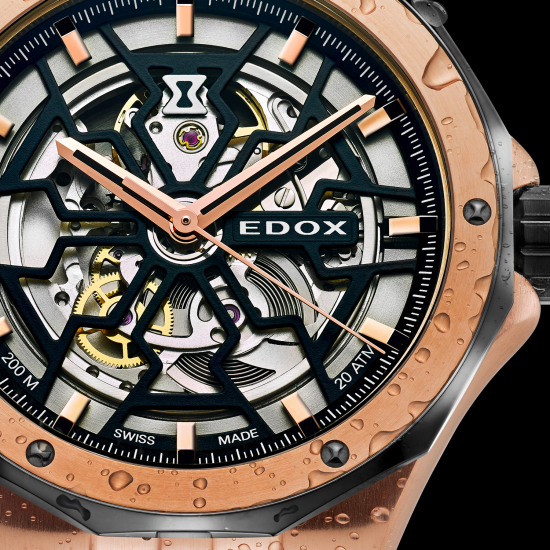 EDOX 85303 357RN NRN ROSÉ VERGULD STALEN HERENHORLOGE DELFIN MECANO AUTOMATIC EDOX 85303 357RN NRN ROSÉ VERGULD STALEN HERENHORLOGE DELFIN MECANO AUTOMATIC