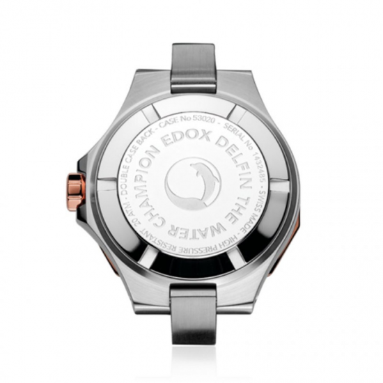 EDOX 53020 357RM ROR STALEN DAMESHORLOGE DELFIN DIVER LADY