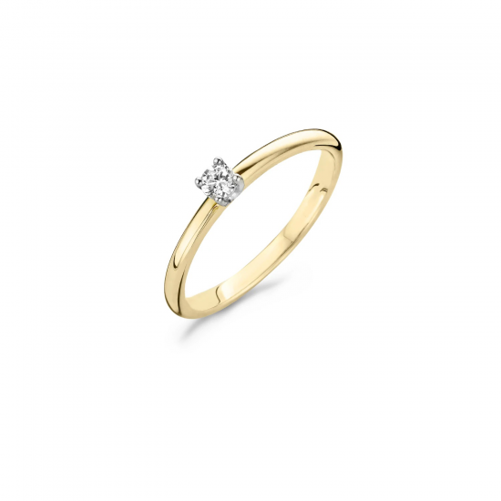 BLUSH 1602BDI BICOLOR GOUDEN RING DIAMANT 0.10CT