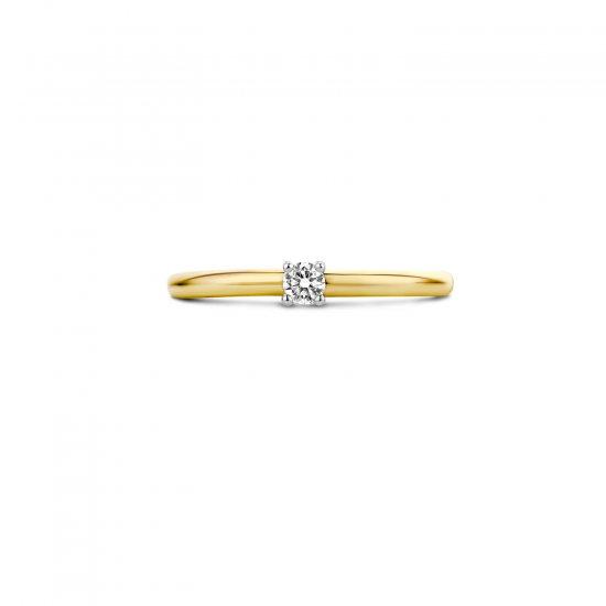 BLUSH 1602BDI BICOLOR GOUDEN RING DIAMANT 0.10CT