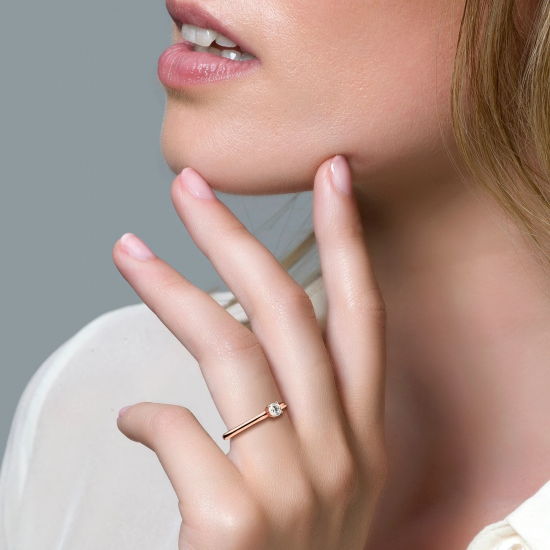 BLUSH 1132RZI ROSÉ"GOUDEN RING MET ZIRKONIA