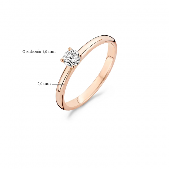 BLUSH 1132RZI ROSÉ"GOUDEN RING MET ZIRKONIA