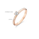 BLUSH 1132RZI ROSÉ"GOUDEN RING MET ZIRKONIA