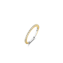 TI SENTO 12268ZY ZILVER VERGULDE RING MET ZIRKONIA