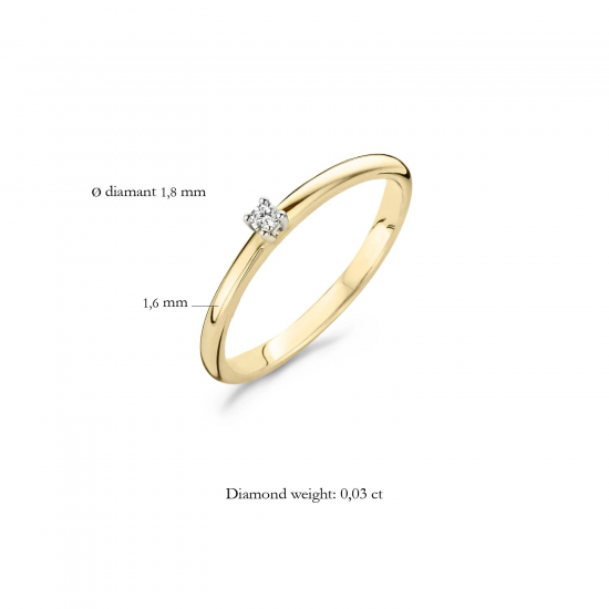 BLUSH 1600BDI BICOLOR GOUDEN RING MET DIAMANT