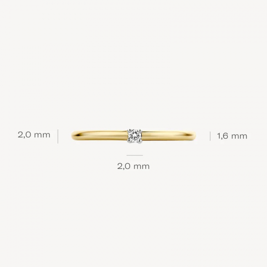 BLUSH 1600BDI BICOLOR GOUDEN RING MET NATUURLIJKE DIAMANT BLUSH 1600BDI BICOLOR GOUDEN RING MET NATUURLIJKE DIAMANT
