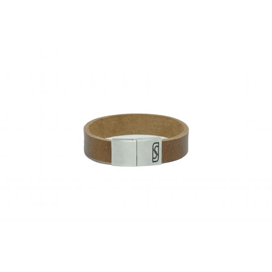 LEATHER&STEEL ROCO-BR ARMBAND BRUIN LEER ROCO