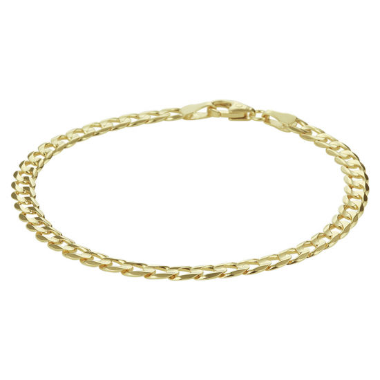 FJORY 40-G0721 14 KARAAT GOUDEN ARMBAND MET ZILVEREN KERN GOURMETSCHAKEL