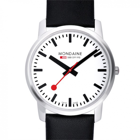 MONDAINE M638.30350.11SBO HERENHORLOGE STAAL SIMPLY ELEGANT 41MM