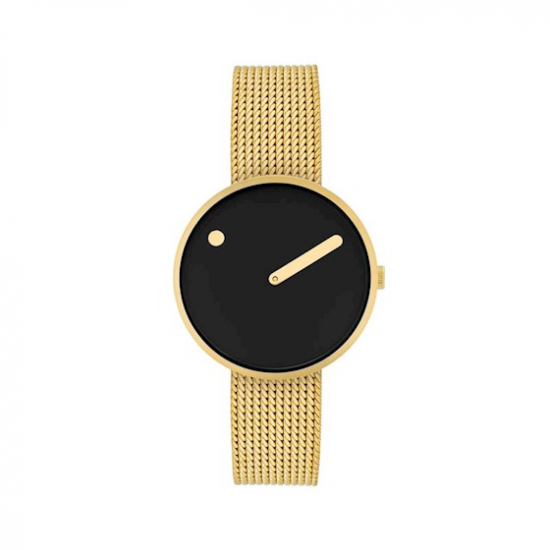 PICTO PT34087-0914 VERGULD STALEN HORLOGE MET MESH BAND PICTO PT34087-0914 VERGULD STALEN HORLOGE MET MESH BAND