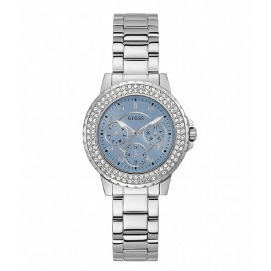 GUESS GW0410L1 DAMESHORLOGE STAAL ZIRKONIA CROWN JEWEL GUESS GW0410L1 DAMESHORLOGE STAAL ZIRKONIA CROWN JEWEL