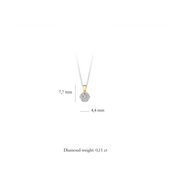 BLUSH 6604BDI GOUDEN HANGER BICOLOR MET DIAMANT 0.11CT.