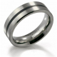 BOCCIA 0101-14 TITANIUM RING ZWART EMAILLE MAT