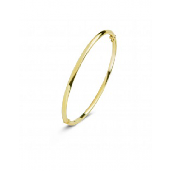 FJORY 40-A306104 14 KARAAT GOUDEN BANGLE MET ZILVEREN KERN BOL