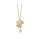 RABINOVICH 77602342 GOUD OP ZILVEREN COLLIER MET WITTE TOPAAS GLOWING LEAVES