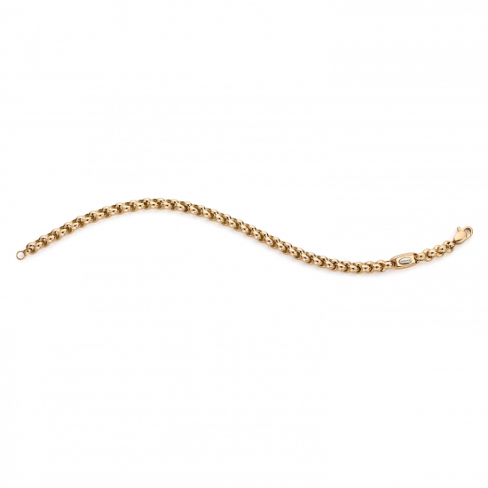 MONZARIO 1183-A ROSÉ 14K. ROSÉGOUDEN ARMBAND JASSERON SCHAKEL MONZARIO 1183-A ROSÉ 14K. ROSÉGOUDEN ARMBAND JASSERON SCHAKEL