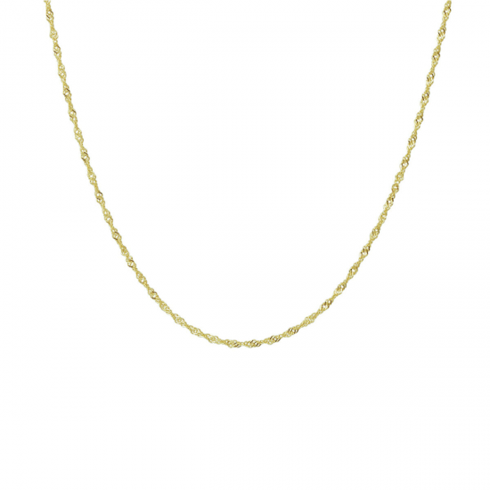 FJORY 40-SIN0245 14 KARAAT GOUDEN COLLIER MET ZILVEREN KERN SINGAPORESCHAKEL FJORY 40-SIN0245 14 KARAAT GOUDEN COLLIER MET ZILVEREN KERN SINGAPORESCHAKEL
